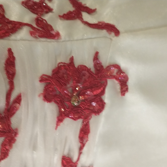 Red and white prom dress - Picture 7 of 9